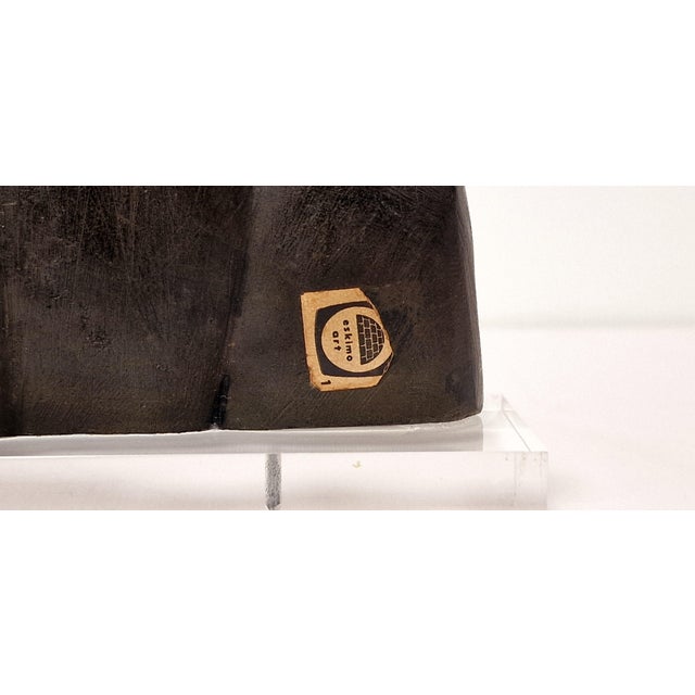 Charcoal Canadian Inuit Stone Sculpture, 1970s For Sale - Image 8 of 9