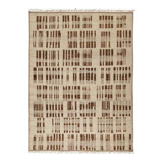 Rug & Kilim’s Modern Rug with Beige-brown Geometric Patterns - 5x8 For Sale