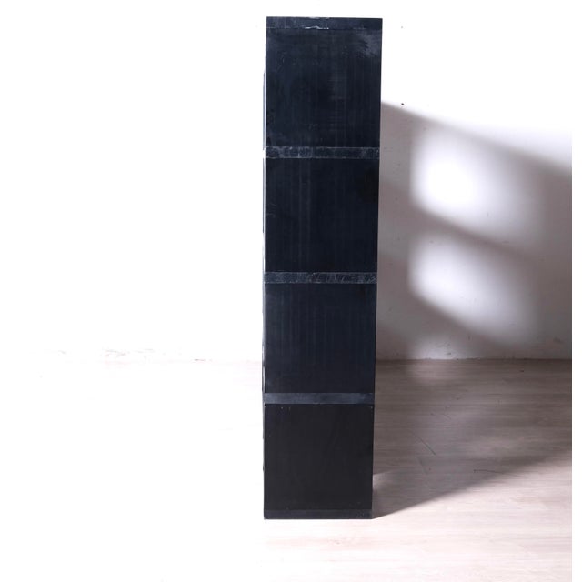 Plastic Black Modular Bookcase by Giulio A. Polvara for Kartell, 1970s For Sale - Image 7 of 17