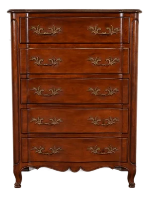 Bodart French Provincial Louis XV Fruitwood Highboy Dresser, Circa 1960s