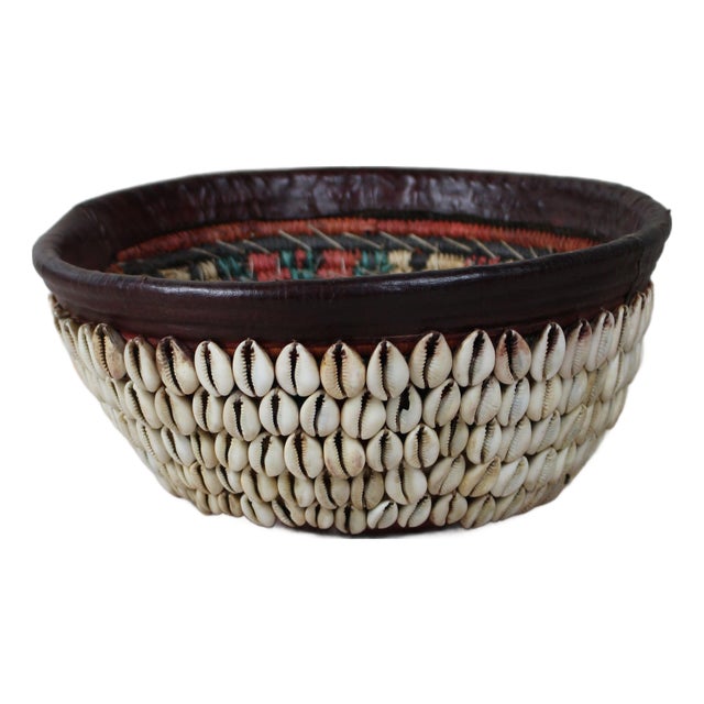 Vintage Hausa Bowl in Leather For Sale