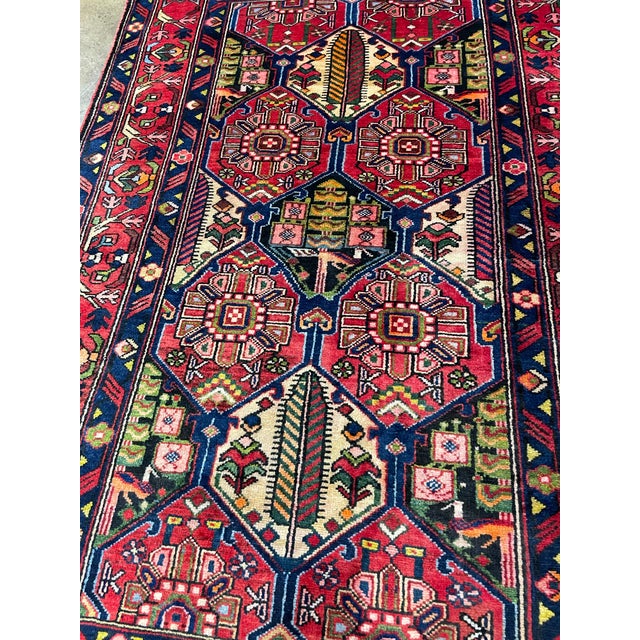 Textile 1990s Old Persian Bakhtiari Area Rug 4'5" X 6'8" For Sale - Image 7 of 8