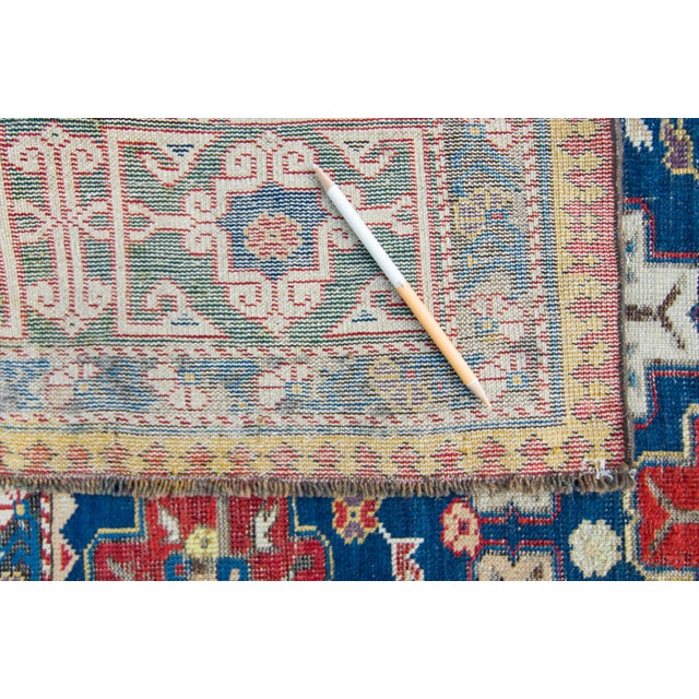 House of Séance - 19th Century Kuba Quba Green Floral Handwoven Wool Pile Rug - 6’3” X 4’10.5” For Sale - Image 10 of 11