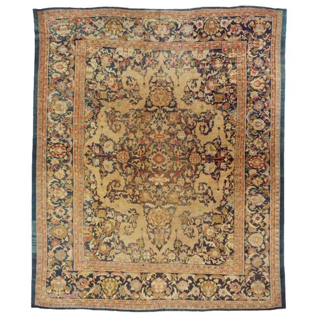 Green 19th Century Sultanabad Carpet Attributed to Ziegler and Co For Sale - Image 15 of 18
