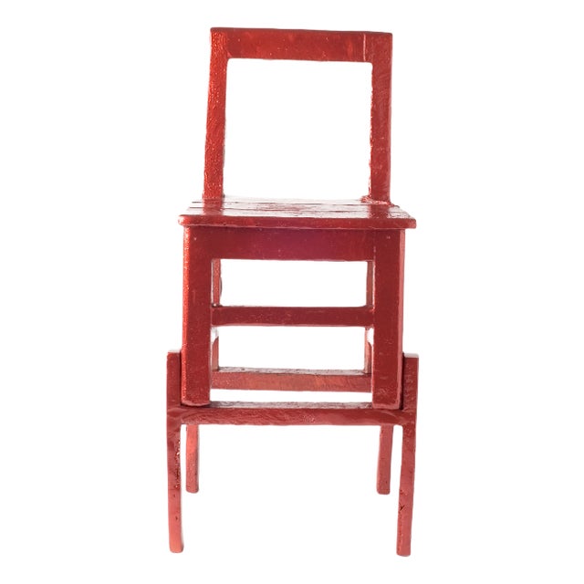 Red No 01 Extended Stool by Studio Wieki Somers For Sale