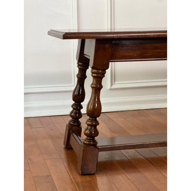 Wood Harden Furniture Country English Style Cherry Wood Bench With Splayed Legs, 20th C. For Sale - Image 7 of 14