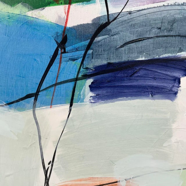 Contemporary Abstract Acrylic on Canvas Painting “Flow” by Andreas Durrer For Sale - Image 4 of 7