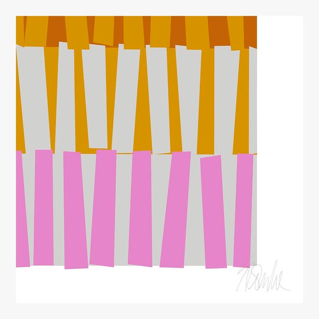 Not Yet Made - Made To Order Color Rhythm in Pink and Carmel Fine Art Print 40" X 50" by Liz Roache For Sale - Image 5 of 6