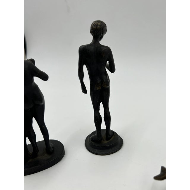 5 Piece Antique Italian Grand Tour Bronze Figures Including Venus, Eros & More! For Sale - Image 10 of 13