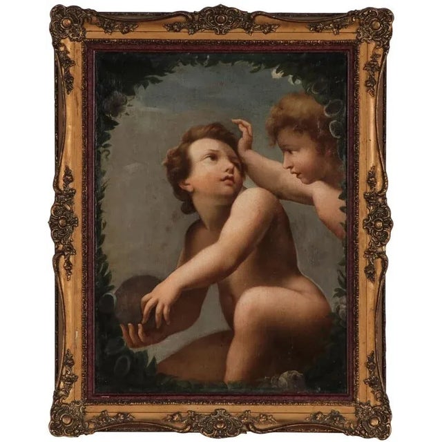 17th-Century Painting of Putti Playing With a Ball For Sale - Image 13 of 13
