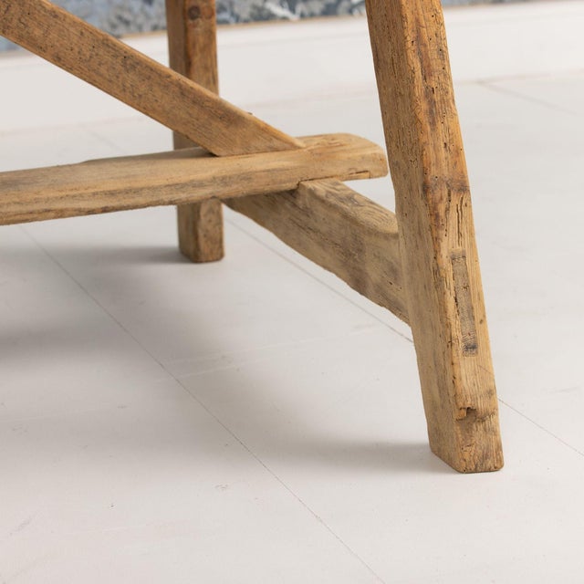 Early 19th C. Italian Pine Trestle Table in Original Patina For Sale - Image 16 of 17