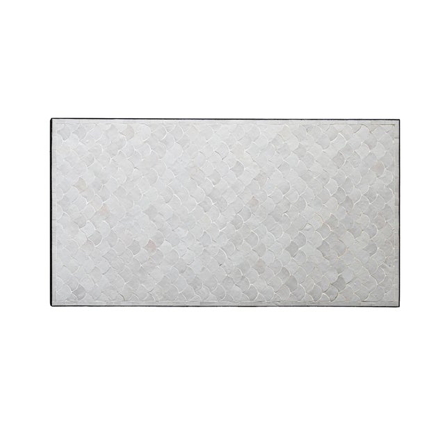 Moroccan Matthew Izzo Home Zellige Vanilla Tile Coffee Table For Sale - Image 3 of 4