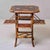 Wood Victorian English Tiger Bamboo Chinoiserie Book Table With Folding Shelves For Sale - Image 7 of 13