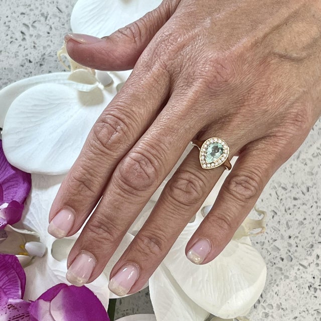 Green Natural Emerald Diamond Ring 14K Y Gold 1.74 TCW Certified, Size 6.75 For Sale - Image 8 of 12