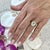 Green Natural Emerald Diamond Ring 14K Y Gold 1.74 TCW Certified, Size 6.75 For Sale - Image 8 of 12