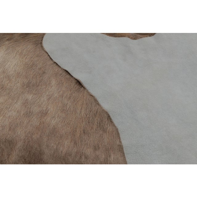 Beige Rug & Kilim’s Large Cowhide Rug in Sheen Beige and Brown Tones For Sale - Image 8 of 8