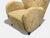 Swedish Modern, Organic Lounge Chairs, Shearling, Wood, Sweden, 1940s For Sale - Image 9 of 12