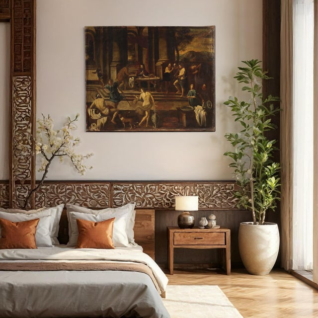 17th Century Italian Artist, Herod's Banquet, 1650, Oil on Canvas For Sale - Image 5 of 16