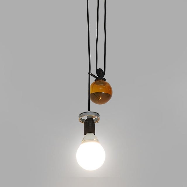 Metal Aggregato Sliding Chandelier by Enzo Mari for Artemide, 1970s For Sale - Image 7 of 13