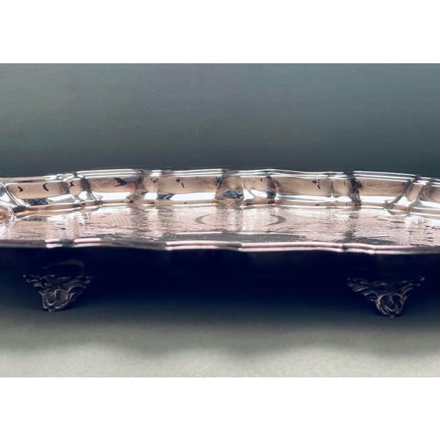 Mid 20th Century Silver-Plate Etched Tray For Sale - Image 11 of 11
