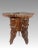 Boho Chic Vintage Hand Carved Fruitwood Grape Leaf Side Table, Drinks Table. Or Pedestal For Sale - Image 3 of 7