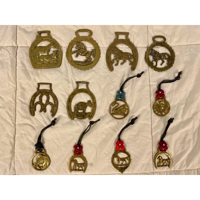 Mid 20th Century Horse Brass Christmas Ornaments - Set of 12 For Sale - Image 12 of 12