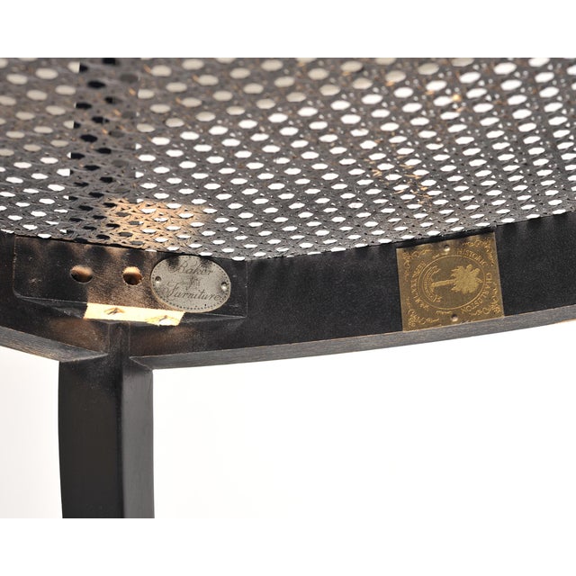 Set of Four Baker “Governor Alston” Cane Ebonized Dining Chairs For Sale - Image 14 of 18