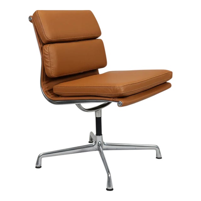 Late 20th Herman Miller Eames Brown Aluminum Group Side Chair For Sale