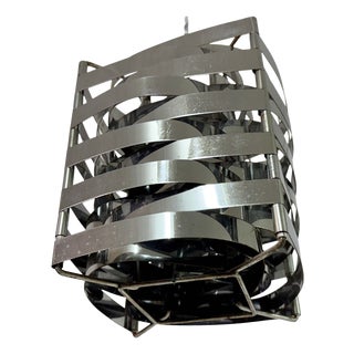 Chrome Ceiling Light in the style of Max Sauze, 1970s For Sale