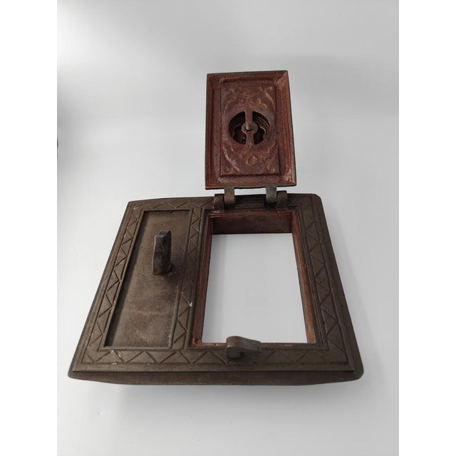 Vintage Cast Iron Fireplace Plate, 1950s For Sale - Image 6 of 8