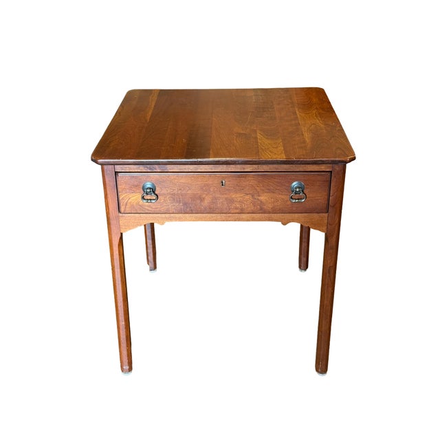 Pair of Vintage Lexington Bob Timberlake Solid Cherry Two-Drawer End Tables / Side Tables - 26"w X 17"d X 25"h For Sale - Image 10 of 18