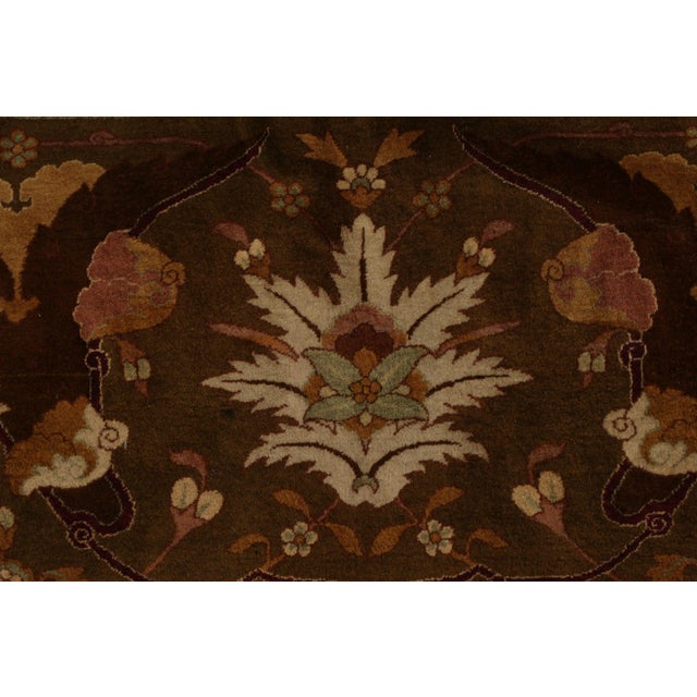 Beige 1990s Antique Shahrestan Style Rug in Rich Colors & Floral Patterns, From Rug & Kilim For Sale - Image 8 of 9