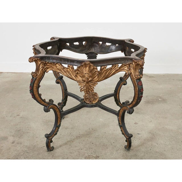 Italian Baroque Style Solid Bronze Lacquered Center Table For Sale - Image 10 of 13