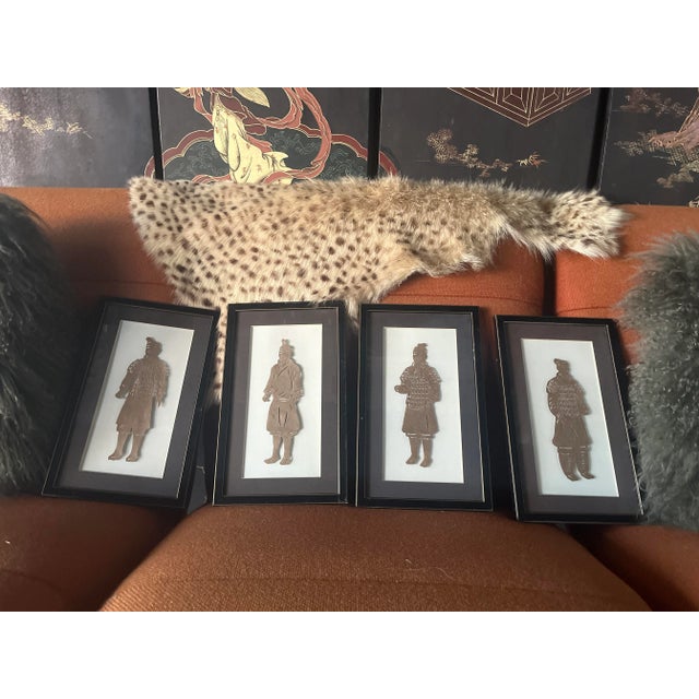 Mid-Century Modern Mid-Century Modern Chinoiserie Die Cut Framed Art, 1960s For Sale - Image 3 of 4