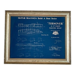 Motor Boating Blueprint of Sailboat Turnover For Sale