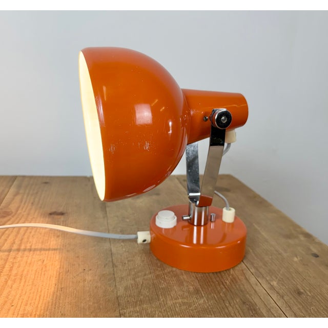 Vintage Orange Metal Wall Lamp from Lidokov, 1970s For Sale - Image 16 of 18