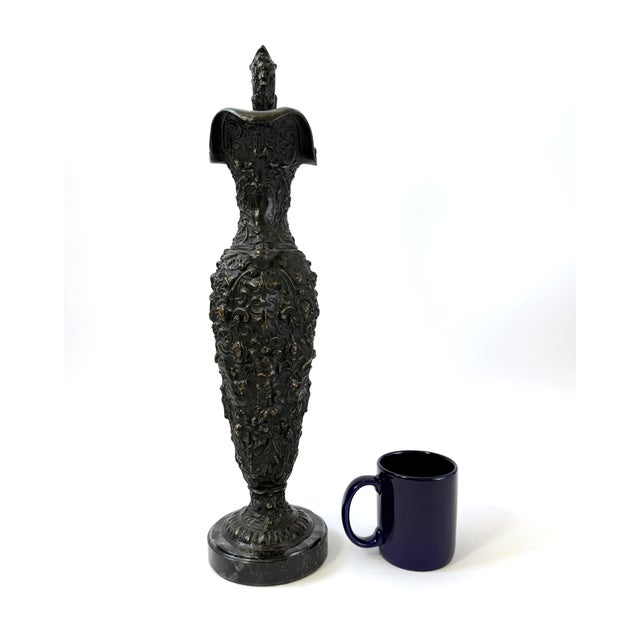 Mid-20th C. Renaissance Revival Bronze Ewer With Bacchanalian Relief For Sale - Image 9 of 9