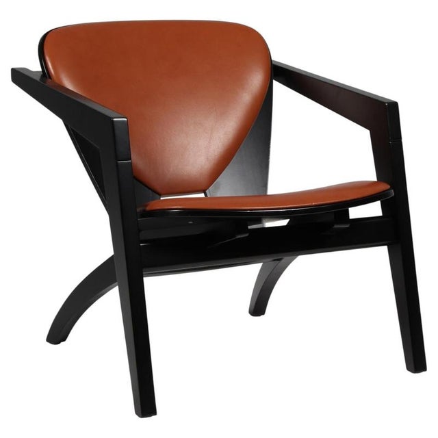 Butterfly Lounge Chairs in Black Beech and Full Grain Leather attributed to Hans J. Wegner for Getama, 2000s For Sale - Image 6 of 6