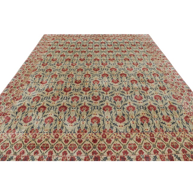 2010s Rug & Kilim’s European Style Rug in Gold With Red and Teal Florals “Samarkand” For Sale - Image 5 of 7