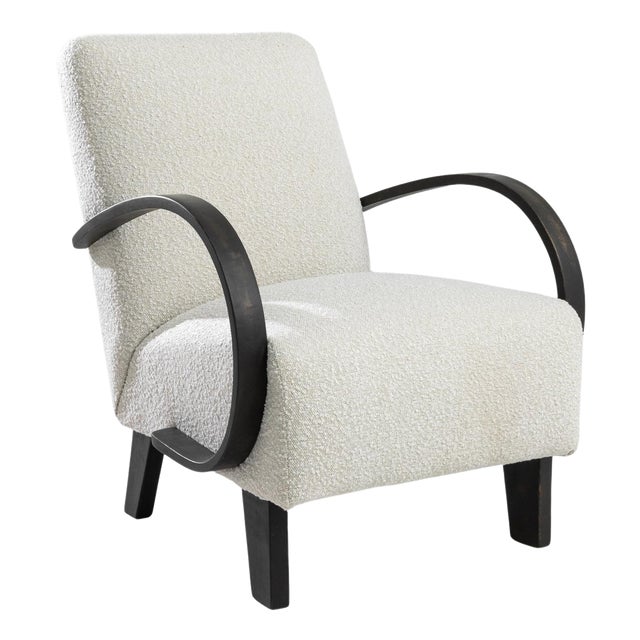 1950s Czech Wooden Armchair by J. Halabala For Sale