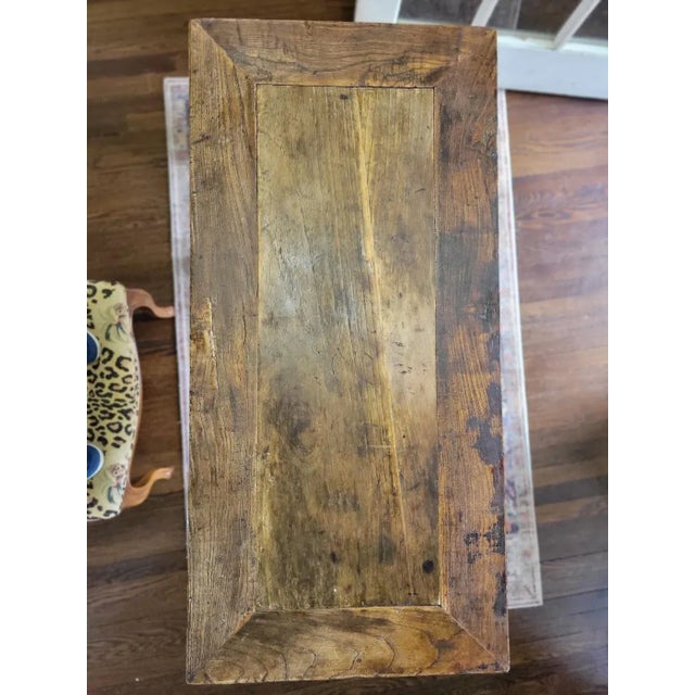 Chinese Vintage Imported Chinese Sideboard With Waxed Seal and Hidden Compartment For Sale - Image 3 of 13
