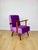 Vintage Loft Armchair in Purple Velvet, 1970 For Sale - Image 10 of 12