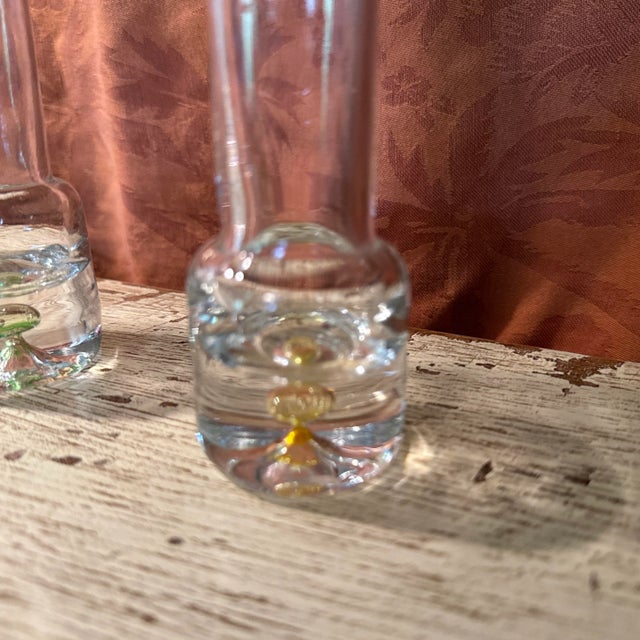 Set of 6 Vintage Colorful Bubble Bottom Shot/Cordial Glasses | Chairish