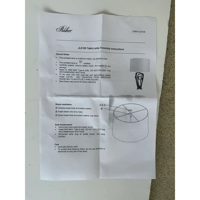 2020s Jean Louis Deniot for Baker Modern Charcoal Gray Sculptural Peridot Table Lamp For Sale - Image 5 of 6