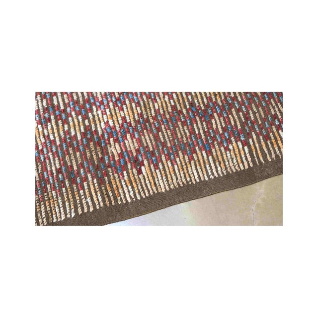 Textile Multicolor Modern Wool Rug For Sale - Image 7 of 7