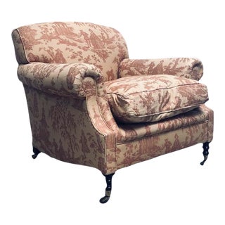 George Smith Medium Standard Scroll Arm Signature Chair For Sale