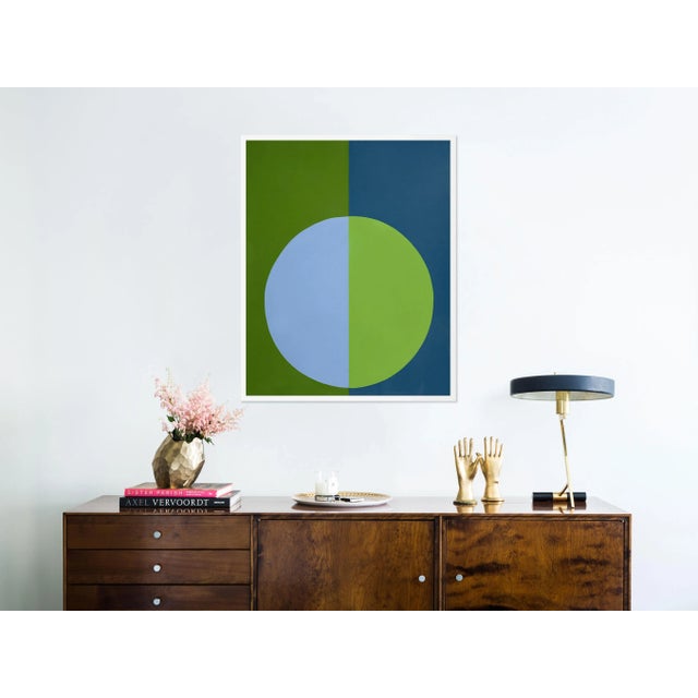 Contemporary Green & Blue Forever Medium White Framed Print by Stephanie Henderson For Sale - Image 3 of 4