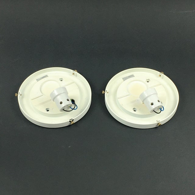 Vintage Shell-Shaped Opaline Glass Wall Lamps from Limburg, Germany, 1970s, Set of 2 For Sale - Image 10 of 12