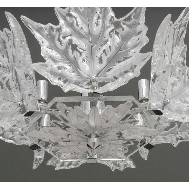 Lalique Crystal "Champs-Elysees" Two-Tier Chandelier For Sale - Image 11 of 13