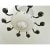 French Vintage Art Deco Style Painted Metal Chandelier For Sale In Baton Rouge - Image 6 of 12